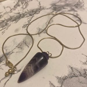 Amethyst Pendulum Necklace